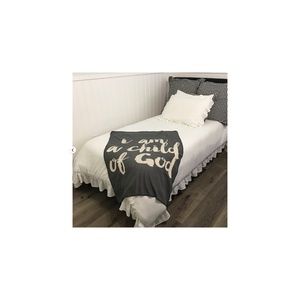Modern Burlap I Am A Child Of God Throw Blanket